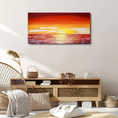 Obraz Canvas morze chmury zachód słońca