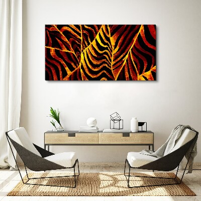 Obraz Canvas Złote liście w ogniu
