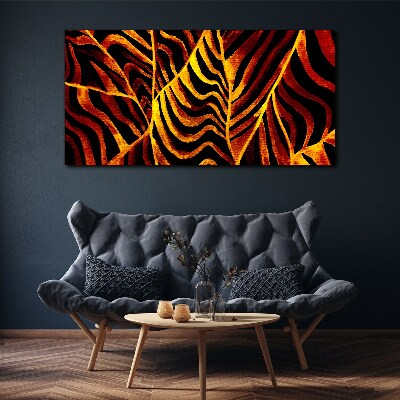 Obraz Canvas Złote liście w ogniu