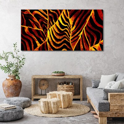 Obraz Canvas Złote liście w ogniu