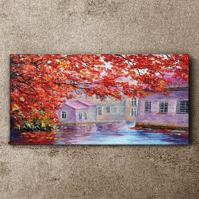 Obraz Canvas Jesienne refleksy na wodzie
