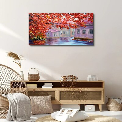Obraz Canvas Jesienne refleksy na wodzie