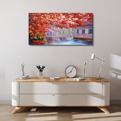Obraz Canvas Jesienne refleksy na wodzie