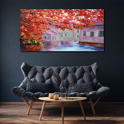 Obraz Canvas Jesienne refleksy na wodzie