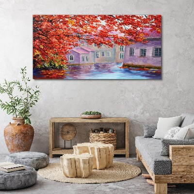 Obraz Canvas Jesienne refleksy na wodzie