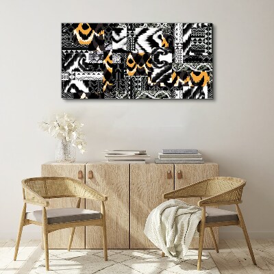 Obraz Canvas Abstrakcyjne wzory w monochromatycznych odcieniach