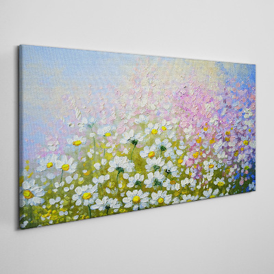 Obraz Canvas Kwiatowy krajobraz w pastelowych kolorach