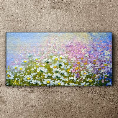 Obraz Canvas Kwiatowy krajobraz w pastelowych kolorach
