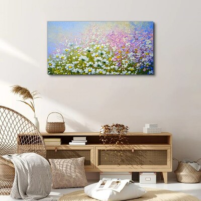 Obraz Canvas Kwiatowy krajobraz w pastelowych kolorach