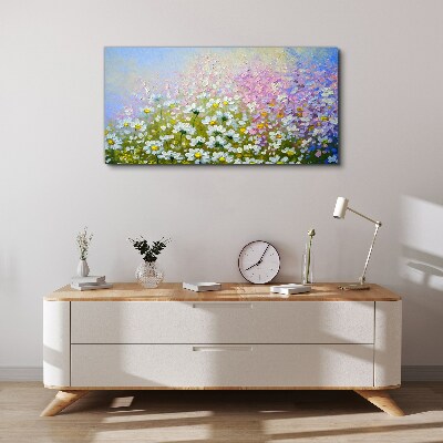 Obraz Canvas Kwiatowy krajobraz w pastelowych kolorach