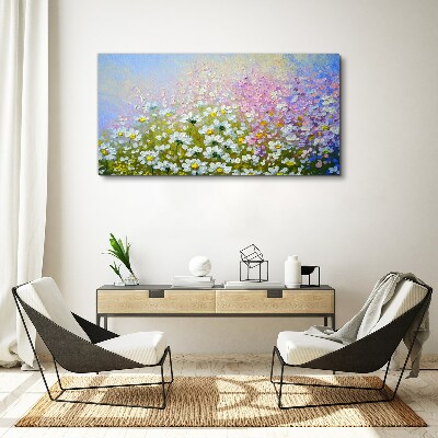 Obraz Canvas Kwiatowy krajobraz w pastelowych kolorach