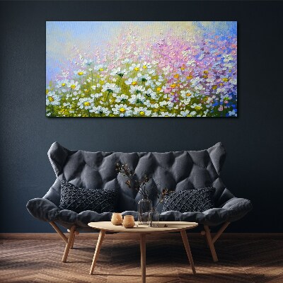 Obraz Canvas Kwiatowy krajobraz w pastelowych kolorach