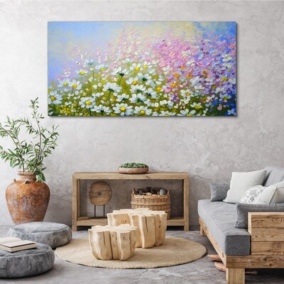 Obraz Canvas Kwiatowy krajobraz w pastelowych kolorach