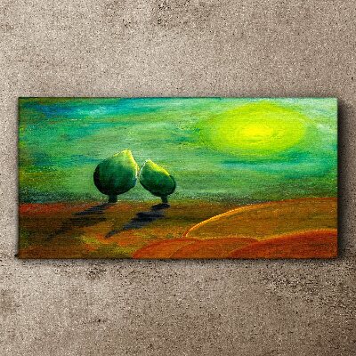 Obraz Canvas Abstrakcja Słońce Drzewa