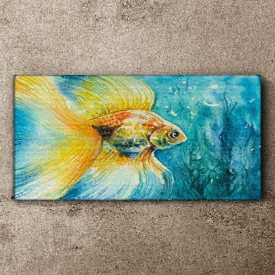 Obraz na Płótnie Aquarelle Goldfish Water