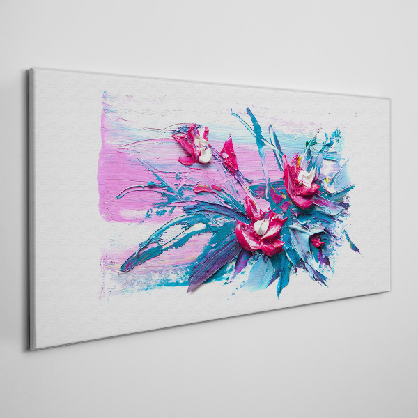 Obraz Canvas Kwiatowa kompozycja w intensywnych kolorach