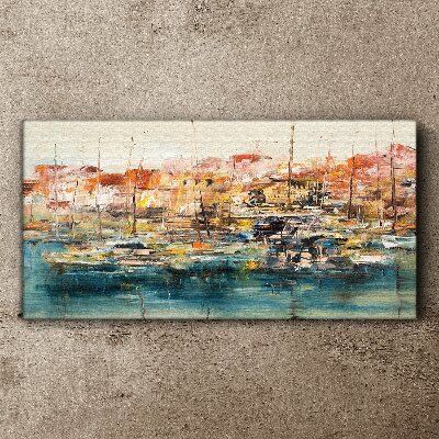 Obraz Canvas Portowe pejzaże w pastelowych barwach