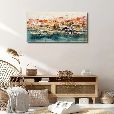 Obraz Canvas Portowe pejzaże w pastelowych barwach