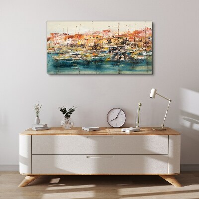 Obraz Canvas Portowe pejzaże w pastelowych barwach