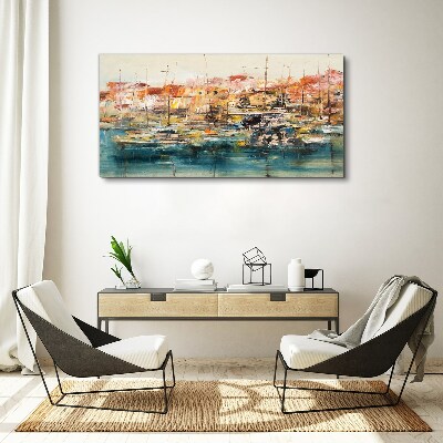 Obraz Canvas Portowe pejzaże w pastelowych barwach