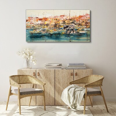 Obraz Canvas Portowe pejzaże w pastelowych barwach