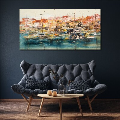 Obraz Canvas Portowe pejzaże w pastelowych barwach