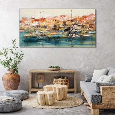 Obraz Canvas Portowe pejzaże w pastelowych barwach
