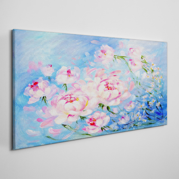 Obraz Canvas Kwiatowa harmonia w błękicie