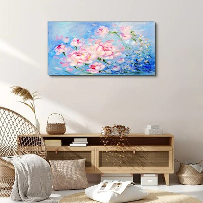 Obraz Canvas Kwiatowa harmonia w błękicie