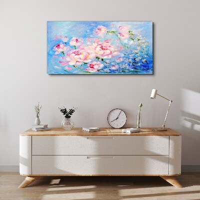 Obraz Canvas Kwiatowa harmonia w błękicie
