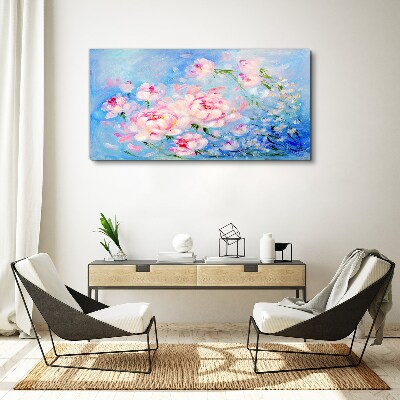 Obraz Canvas Kwiatowa harmonia w błękicie