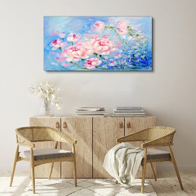 Obraz Canvas Kwiatowa harmonia w błękicie