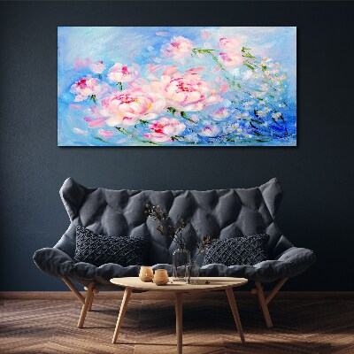 Obraz Canvas Kwiatowa harmonia w błękicie