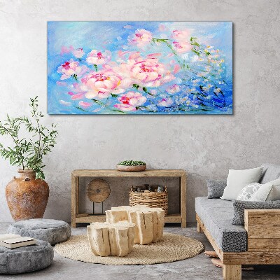 Obraz Canvas Kwiatowa harmonia w błękicie