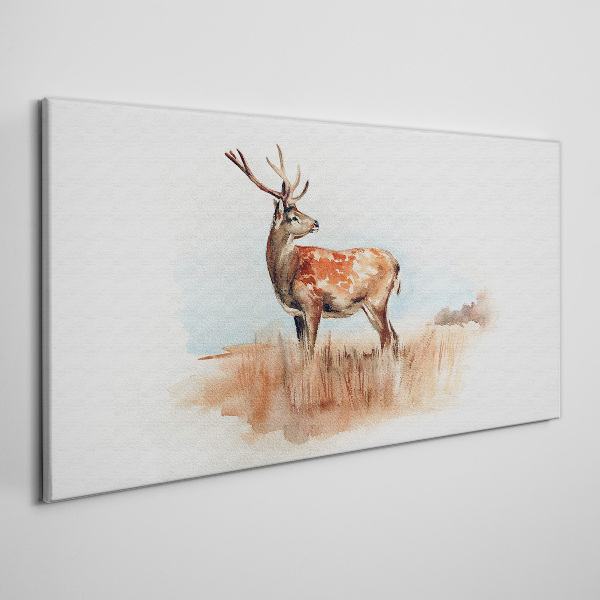 Obraz Canvas Jeleń na tle łąki