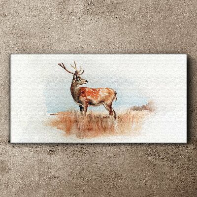 Obraz Canvas Jeleń na tle łąki