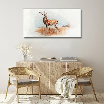 Obraz Canvas Jeleń na tle łąki