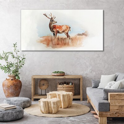 Obraz Canvas Jeleń na tle łąki