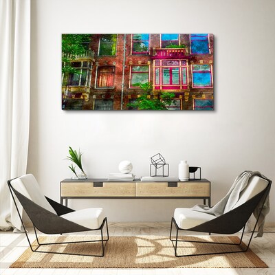 Obraz Canvas Kolorowe fasady amsterdamskich kamienic