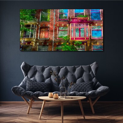 Obraz Canvas Kolorowe fasady amsterdamskich kamienic