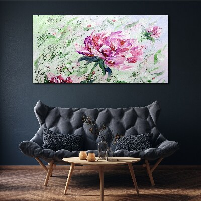 Obraz Canvas Malarstwo kwiaty piwonie