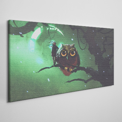 Obraz Canvas Zielona nocna mowa