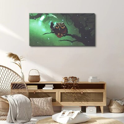 Obraz Canvas Zielona nocna mowa