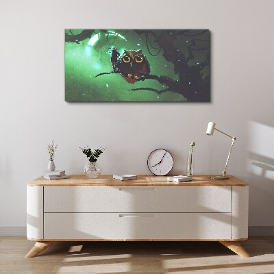 Obraz Canvas Zielona nocna mowa