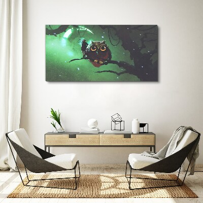 Obraz Canvas Zielona nocna mowa