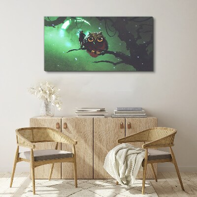 Obraz Canvas Zielona nocna mowa