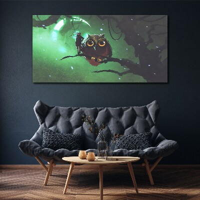 Obraz Canvas Zielona nocna mowa
