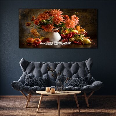 Obraz na Płótnie Malarstwo kwiaty owoce