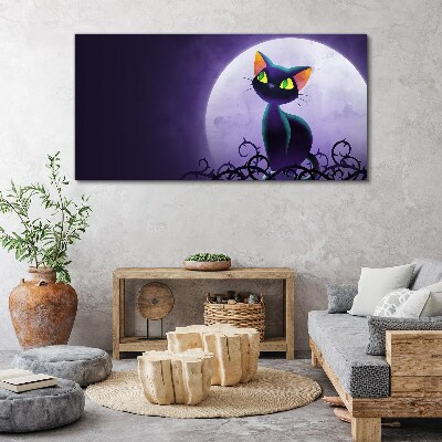 Obraz Canvas zwierzę kot księżyc