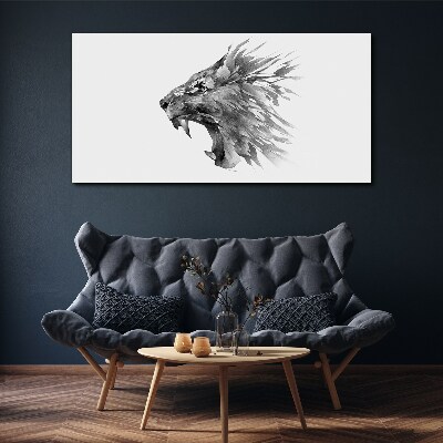 Obraz na Płótnie Rysunek zwierzę lew